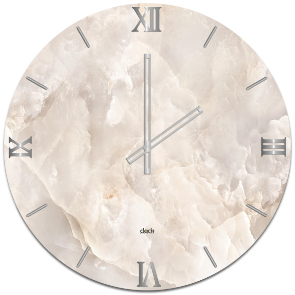 Nebulosa: Orologio da Parete Moderno e Leggero con Numeri Argentati