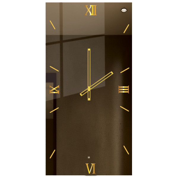 Orologio rettangolare specchio verticale semplice oro