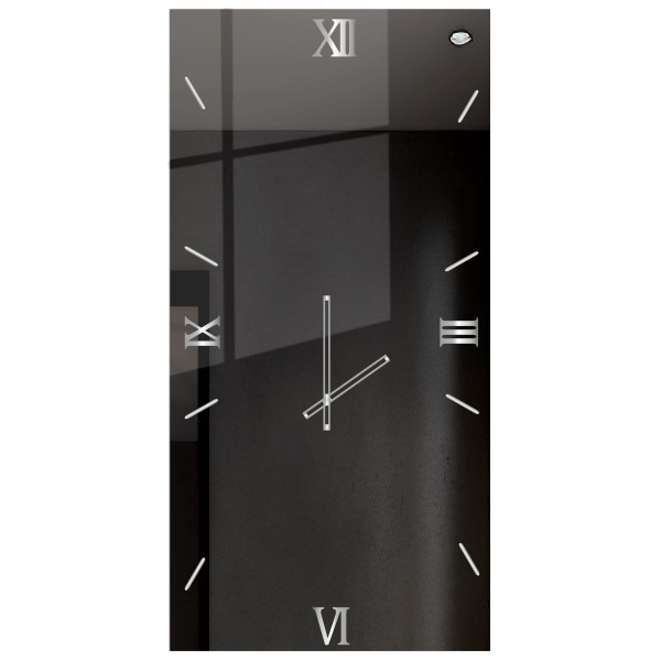 Orologio rettangolare specchio verticale semplice argento