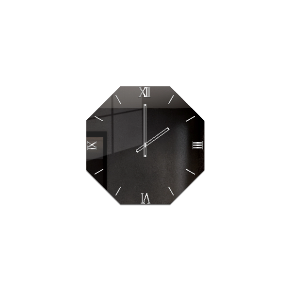 Orologio specchio ottagonale argento
