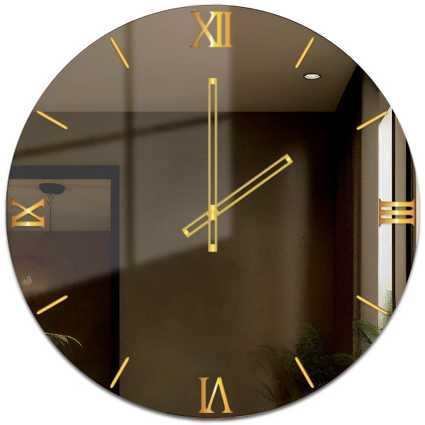 Orologio da parete specchio oro