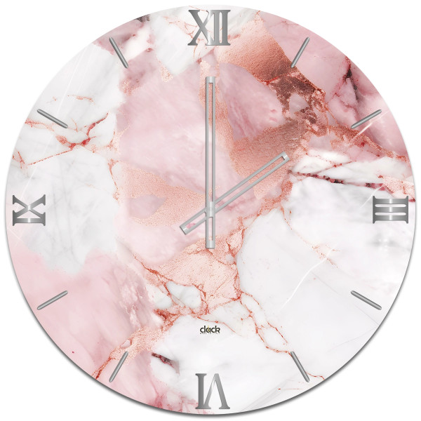 Charme Marmo Rosa: Orologio da Parete di Eleganza Unica
