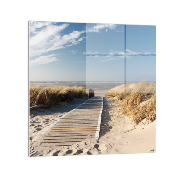 Quadro "Peaceful": Porta verso il Mare su Vetro